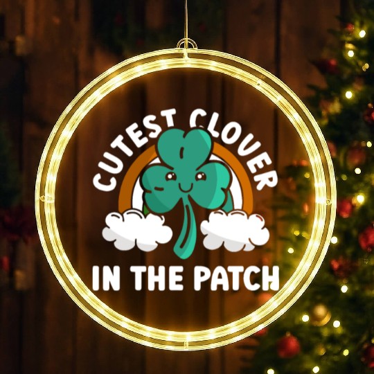 Cutest Clover In The Patch - St Patricks Day Irish LED Christmas Window Lights