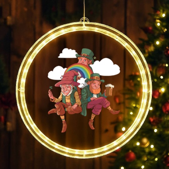 Three Leprechauns - St Patricks Day Irish LED Christmas Window Lights