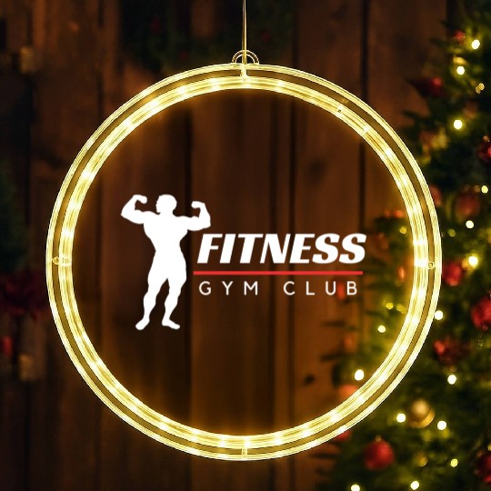 Fitness Gym Club LED Christmas Window Lights