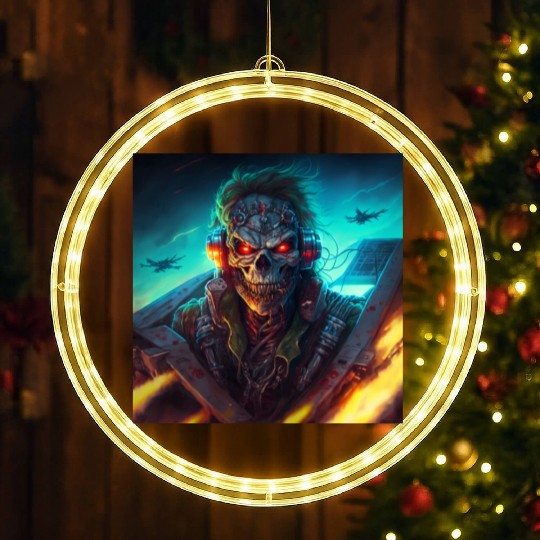 ZOMBIE IRON MAIDEN (version 13) LED Christmas Window Lights