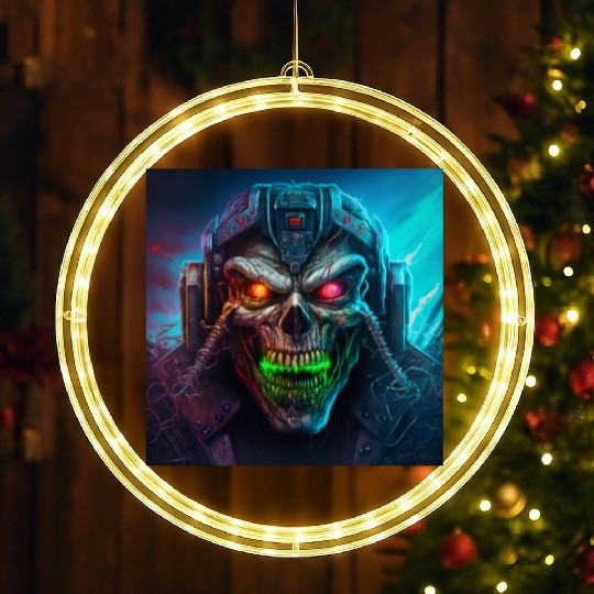 ZOMBIE IRON MAIDEN (version 8) LED Christmas Window Lights