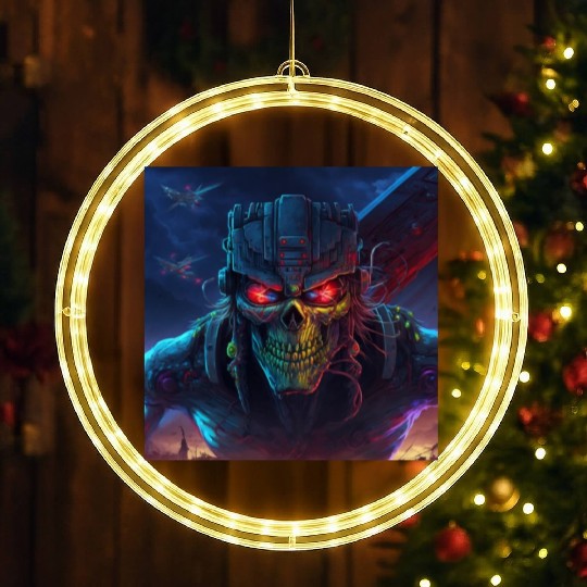 ZOMBIE IRON MAIDEN (version 11) LED Christmas Window Lights