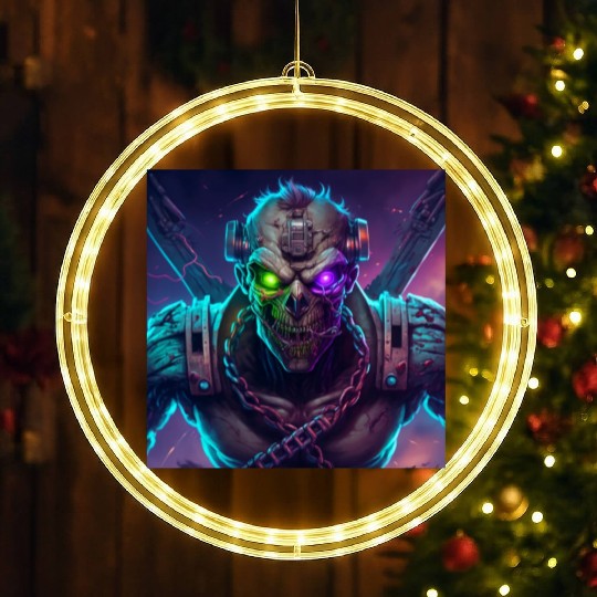 ZOMBIE IRON MAIDEN (Version 10) LED Christmas Window Lights