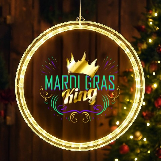 Logo King of Mardi Gras LED Christmas Window Lights