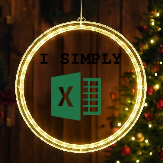 I Simply Excel Funny Accountant Spreadsheets LED Christmas Window Lights