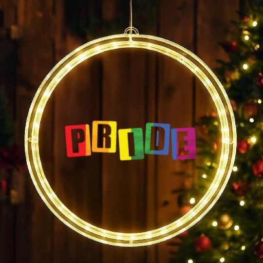Pride Love LGBT Rainbow Colors Proud LED Christmas Window Lights