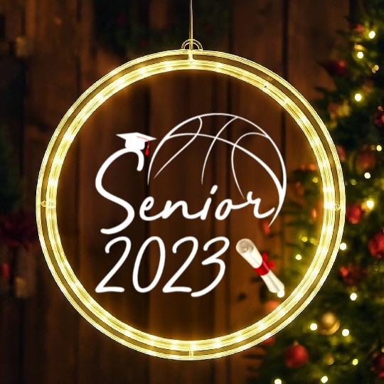 Graduate Senior Class 2023 Graduation Basketball LED Christmas Window Lights
