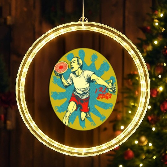 Ultimate Frisbee Retirement Appreciation Pop Art LED Christmas Window Lights
