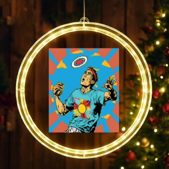 Ultimate Frisbee Retirement Appreciation Pop Art LED Christmas Window Lights