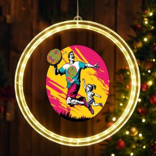 Ultimate Frisbee Retirement Appreciation Pop Art LED Christmas Window Lights