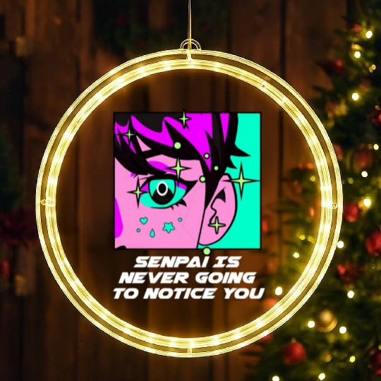 Senpai Is Never Going to Notice You Anime Funny Ma LED Christmas Window Lights
