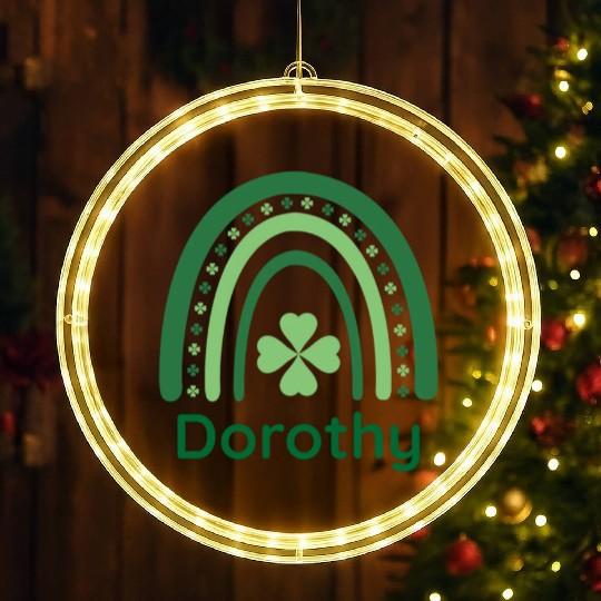 Dorothy Clover Charm Boho Rainbow LED Christmas Window Lights