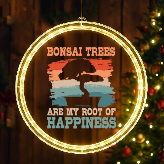 Bonsai Tree Root Of Happiness LED Christmas Window Lights