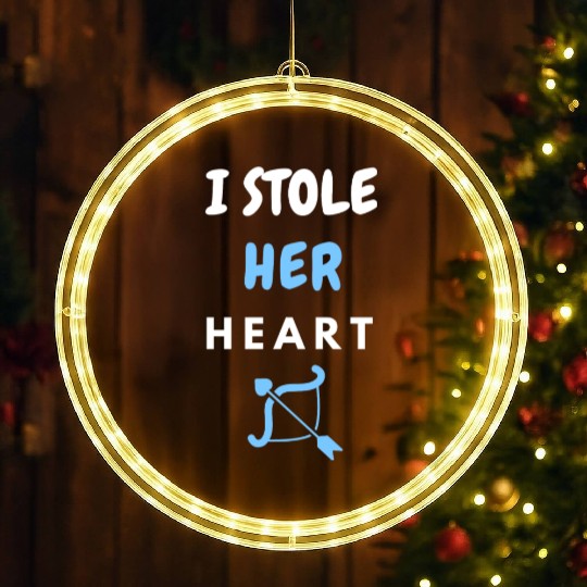 I stole Her Heart, His and hers , valentines day LED Christmas Window Lights