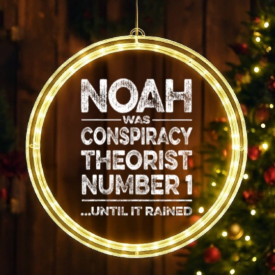 Funny Noah Conspiracy Theory & Realist Meme Libert LED Christmas Window Lights