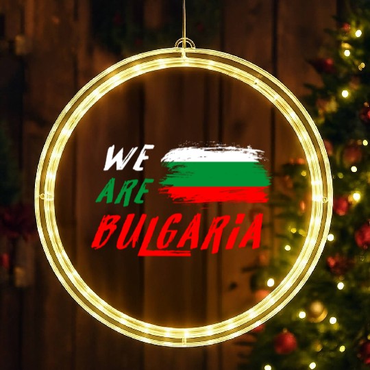 We are Bulgaria flag LED Christmas Window Lights