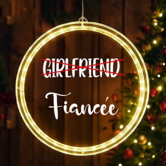 Girlfriend Fiancee Couple Engagement Engaged LED Christmas Window Lights