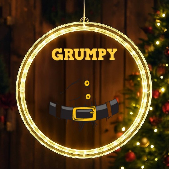 Grumpy Santa Claus - Ugly Christmas LED Christmas Window Lights