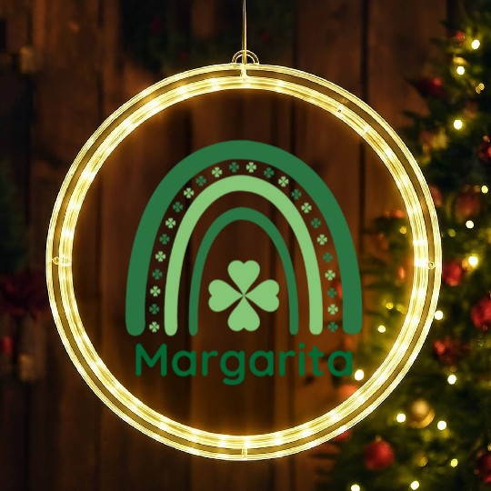 Margarita Clover Charm Boho Rainbow LED Christmas Window Lights
