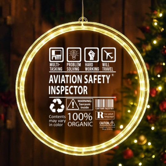 Aviation Safety Inspector LED Christmas Window Lights - Multitasking J
