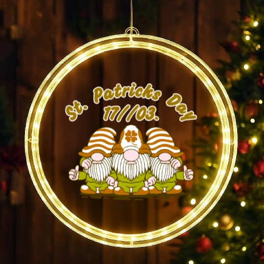 Happy St. Patrick's Day Leprechauns LED Christmas Window Lights