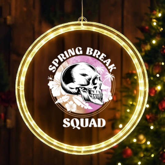 Spring Break Squad Summer Vacation Spring Break LED Christmas Window Lights