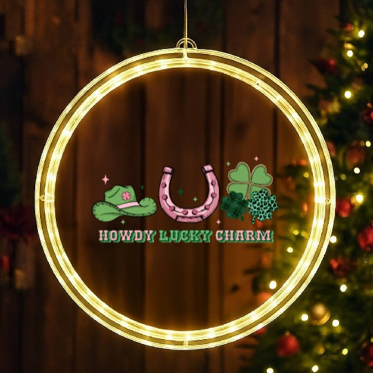 Howdy lucky charm LED Christmas Window Lights