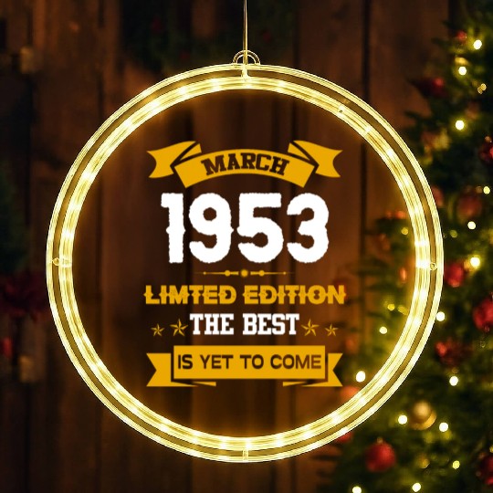 March 1953 Birthday Surprise LED Christmas Window Lights