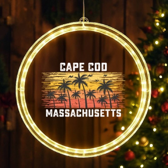 Cape Cod Massachusetts Summer Retro VIntage LED Christmas Window Lights