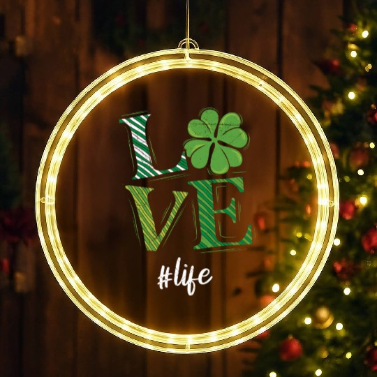 Love Life St. Patrick's Day Shenanigans LED Christmas Window Lights