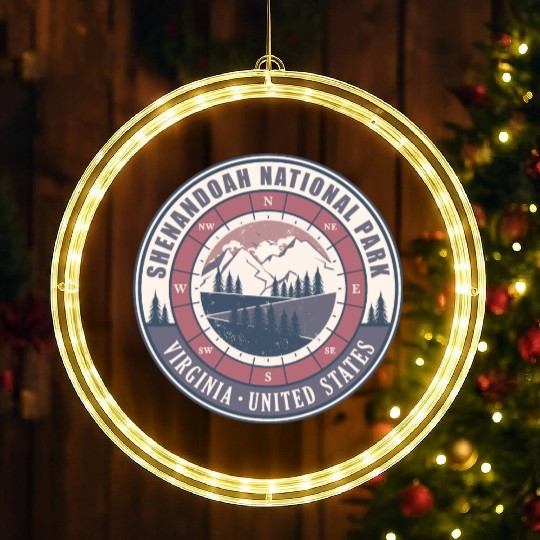 Shenandoah National Park Virginia US Hiking LED Christmas Window Lights