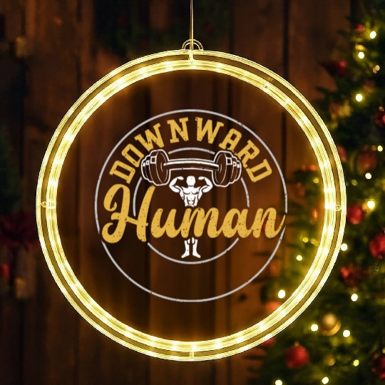 Downward Human - Gym LED Christmas Window Lights