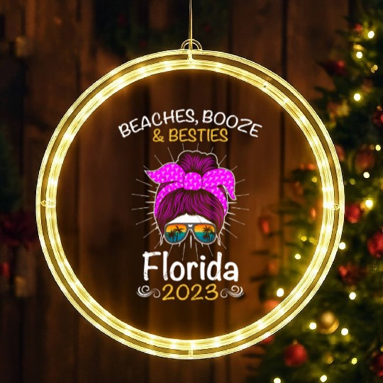 Beaches Booze Besties Florida 2023 Spring Break LED Christmas Window Lights