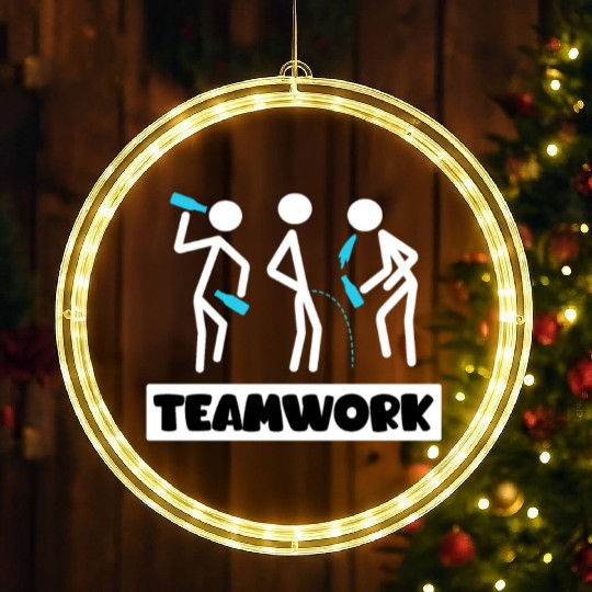 Teamwork Summer Vacation with Friends Spring Break LED Christmas Window Lights