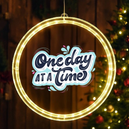 One day at a time LED Christmas Window Lights