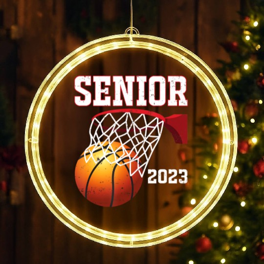 Graduate Senior Class of 2023 Basketball Player LED Christmas Window Lights