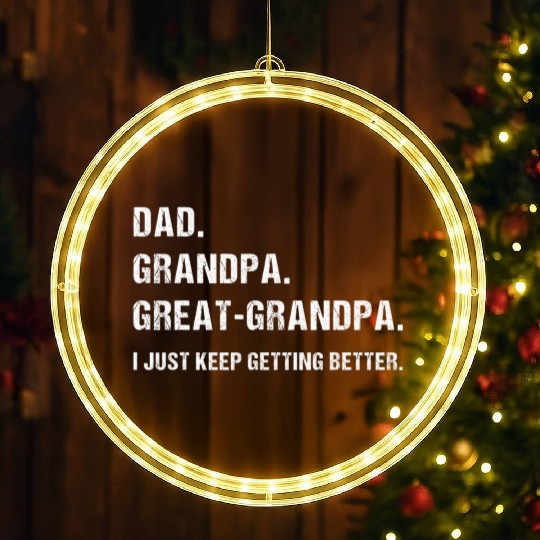 Dad Grandpa Great Grandpa LED Christmas Window Lights Fathers Day Daddy