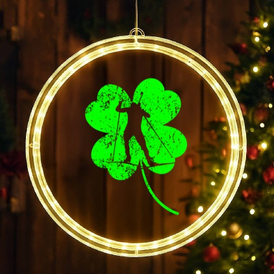 Biathlon St. Patrick's day shamrock LED Christmas Window Lights