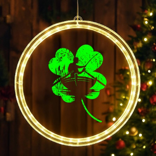 Fishing St. Patrick's day shamrock LED Christmas Window Lights