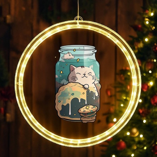 Cat in the Cookie Jar LED Christmas Window Lights