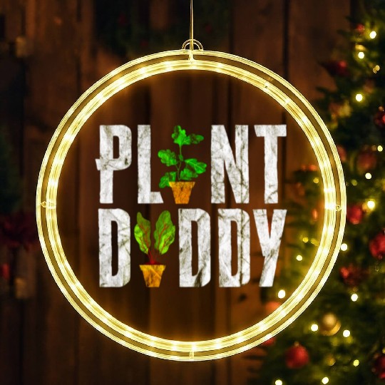 Plant Daddy Funny Gardener LED Christmas Window Lights