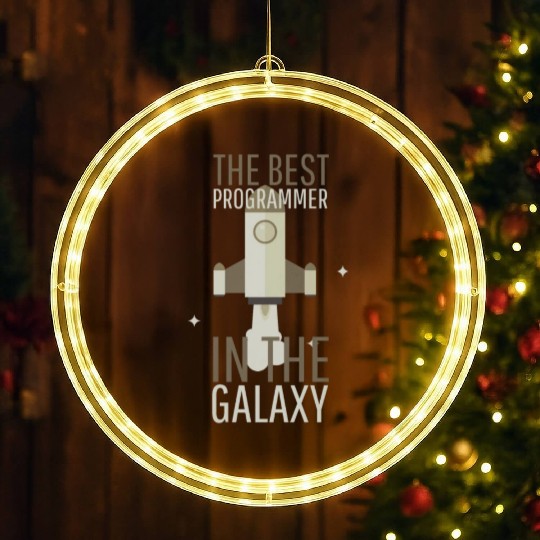 Programmer Humor Best Programmer in the Galaxy LED Christmas Window Lights