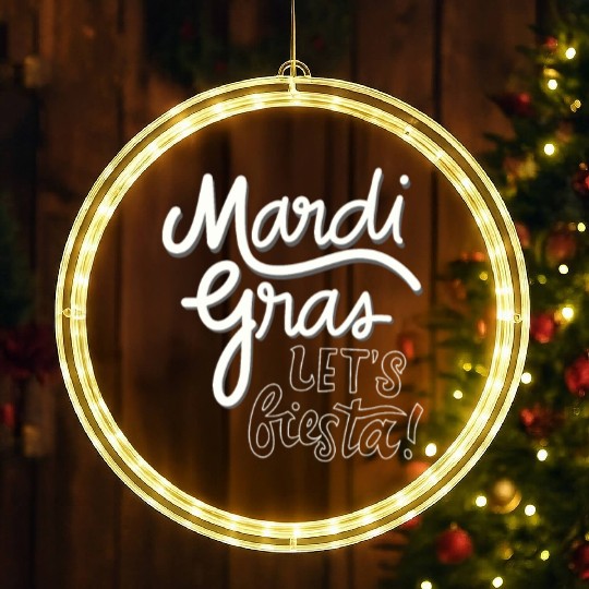 Mardi Gras Carnival Fiesta Party Louisiana New Orl LED Christmas Window Lights