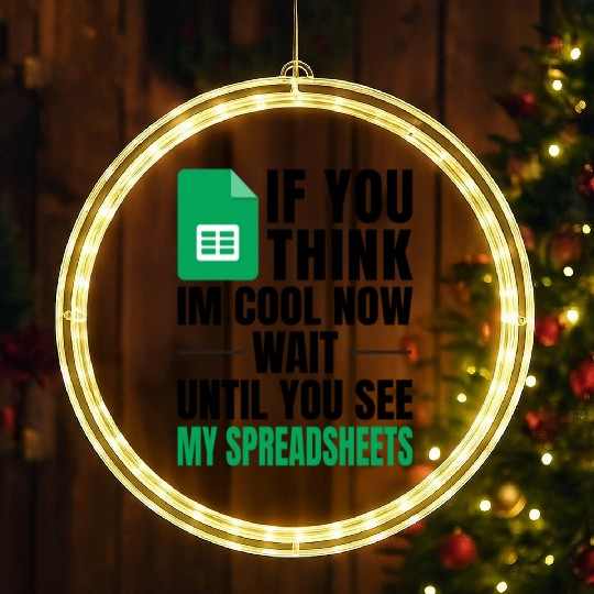 Im Cool Wait See My Spreadsheet Excel LED Christmas Window Lights