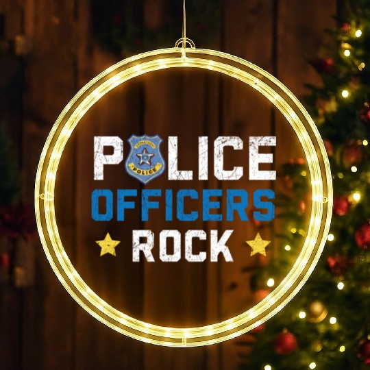 Military Police Officer Cop Law Enforcement LED Christmas Window Lights