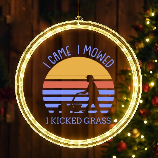 Lawn Mowing Lawn Care LED Christmas Window Lights