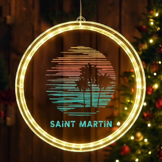 Saint Martin Cool Souvenir Vacation Artistic LED Christmas Window Lights