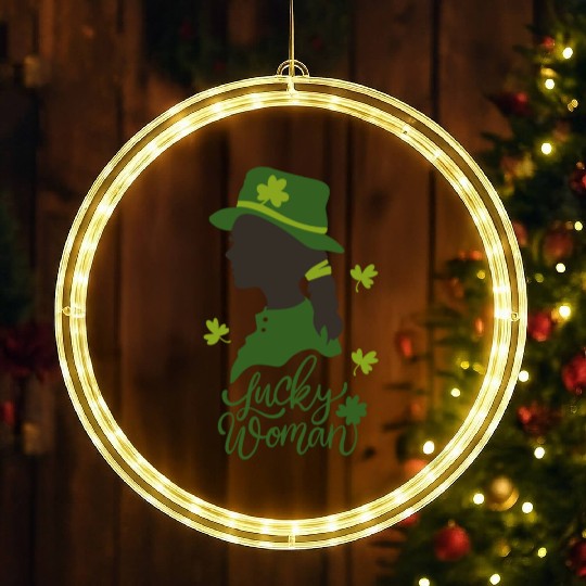 St Patricks Day | Lucky Women LED Christmas Window Lights