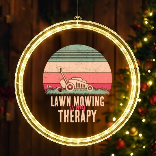Lawn Mowing Lawn Care LED Christmas Window Lights