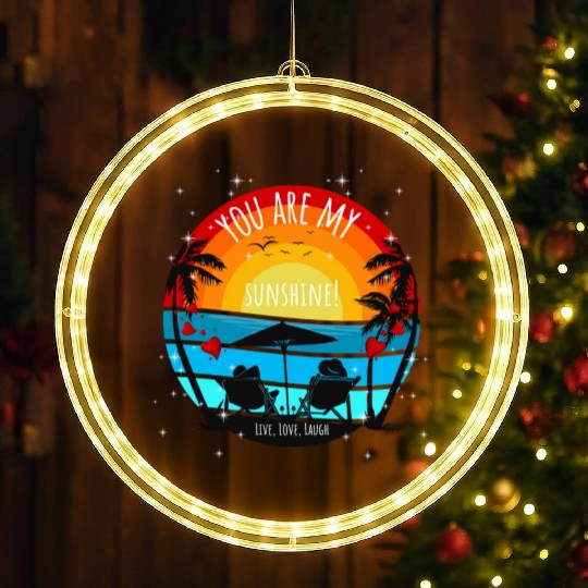 You are my Sunshine Sunset Palms LED Christmas Window Lights